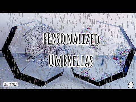 DIY: PERSONALIZED UMBRELLAS  & MANDALA DRAWING ☂ HOW TO DECORATE AN UMBRELLA. 🌈EASY GIFTS IDEAS