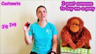 Jig Jog - I want someone to buy me a pony - Castanets | Nursery rhymes & kids songs with percussion