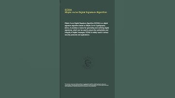 ECDSA - Elliptic-curve Digital Signature Algorithm - Security+