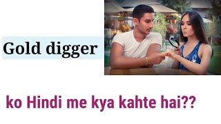 How do you say what is the real meaning of gold digger? in Hindi