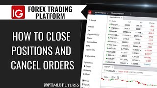 IG Forex Trading Platform - How to Close Positions and Cancel Orders