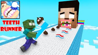 Monster School: Teeth Runner Challenge - Minecraft Animation