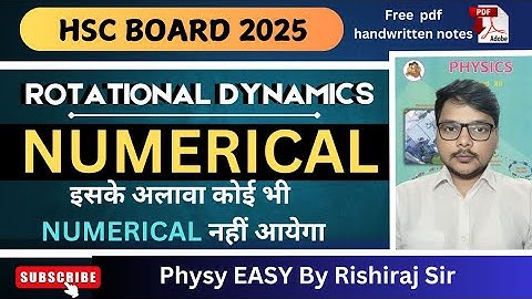 Most important Numerical | Rotational dynamics| physics