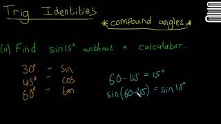 Leaving Cert Maths - Trigonometry 32 - Trigonometric Identities Compound Angles 3