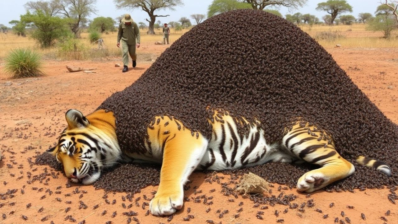 Rescue Story Tiger Stung by Millions of Bees Rescued by Rescue Team