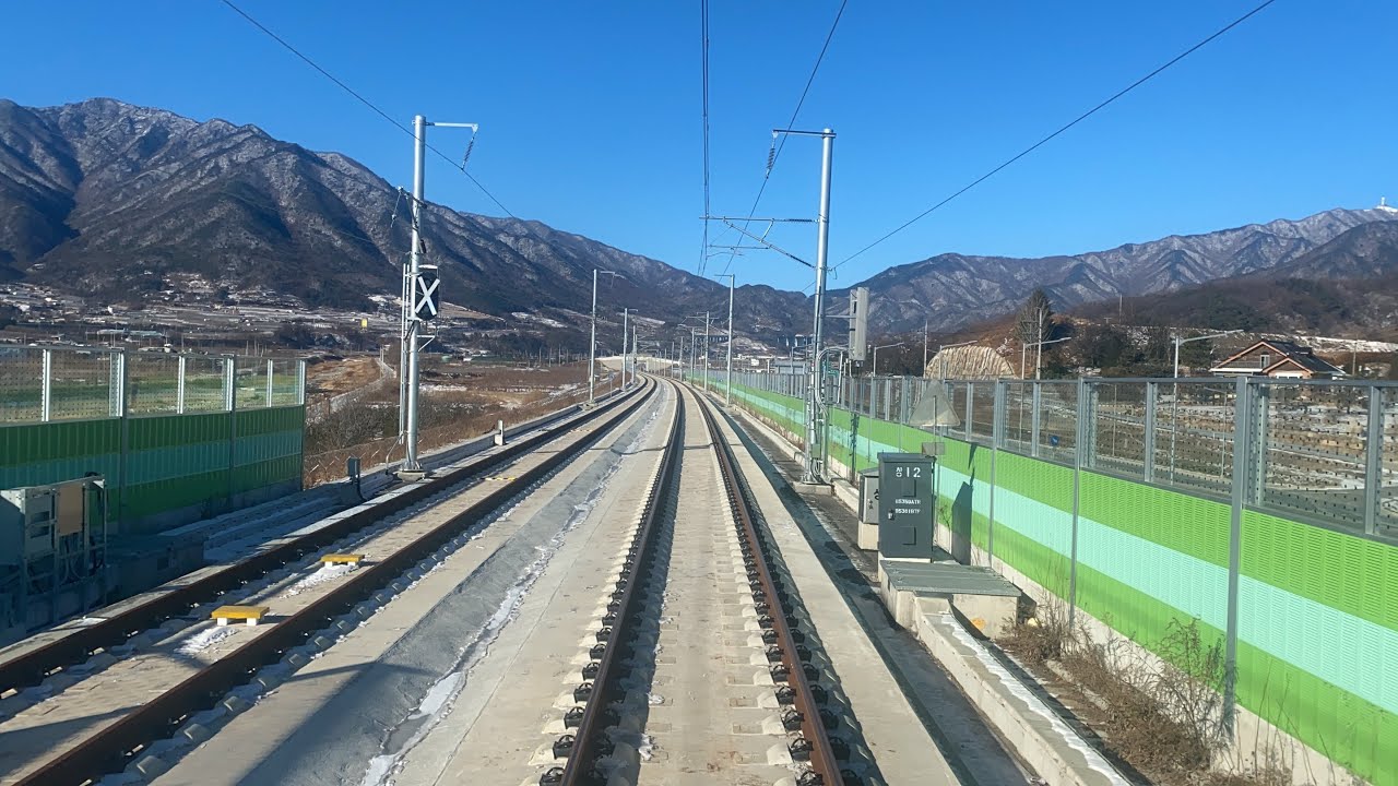 중앙선 도담→단촌 운행선 변경 구간 주행영상