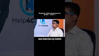 What is static keyword in java part 1  by Ashish Sir#javainterview #static #keywords
