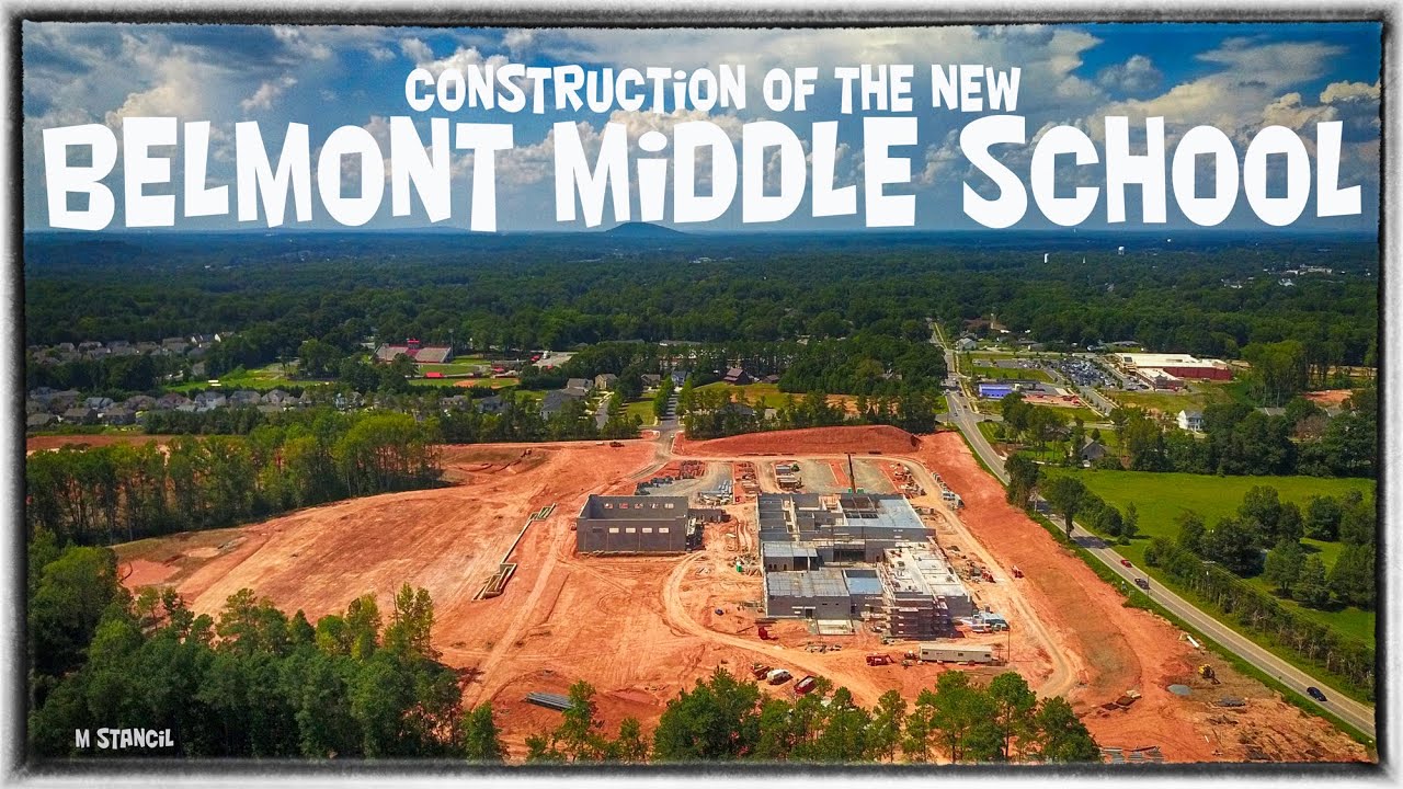 Construction of the New Belmont Middle School, Belmont, NC (DJI Mavic