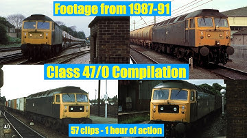 Trains in the 1980s - Class 47/0 Compilation - 1 hour of loco action