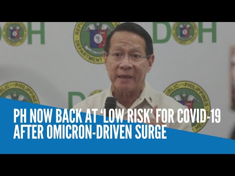 PH now back at ‘low risk’ for COVID-19 after Omicron-driven surge