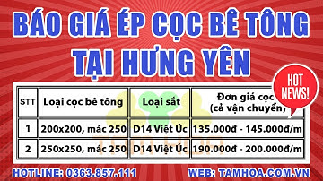 Đơn giá ép cọc bê tông tại Hưng Yên | Hotline: 0363.857.111