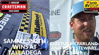 Sammy Smith Wins At Talladega | Cleetus McFarland And Tony Stewart Crash