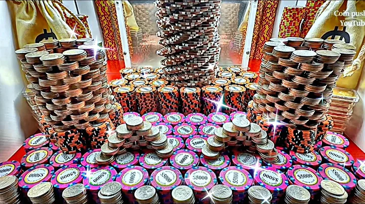 Eiffel Tower shaped fell over inside the high limit coin pusher 