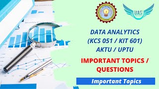 Data Analytics Most Important Questions / Topics  | AKTU | Unique AppSites