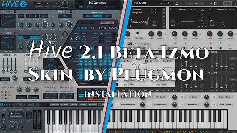U-he Hive 2.1 Beta Izmo Skin by Plugmon (installation)