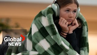 Deep freeze in southern US states putting a strain on cold shelters