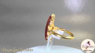 Avon Vintage Jewelry Marquise Ring Earthstone Collection