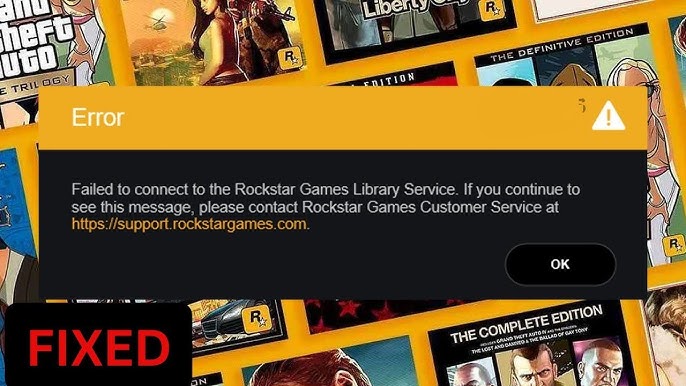 Full Guide] Fix Failed to Connect to The Rockstar Games Library Service