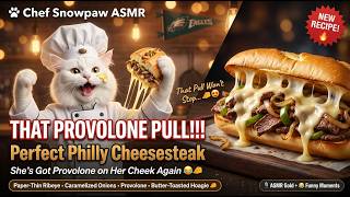 Chef Snowpaw's Funniest Philly Cheesesteak Recipe Will Make You Cry! 🫔 #asmrcooking #americanfood
