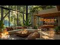 Quiet Morning Forest Coffee Jazz | Smooth Piano Jazz With Cozy Indoor Ambience For Start Your Day