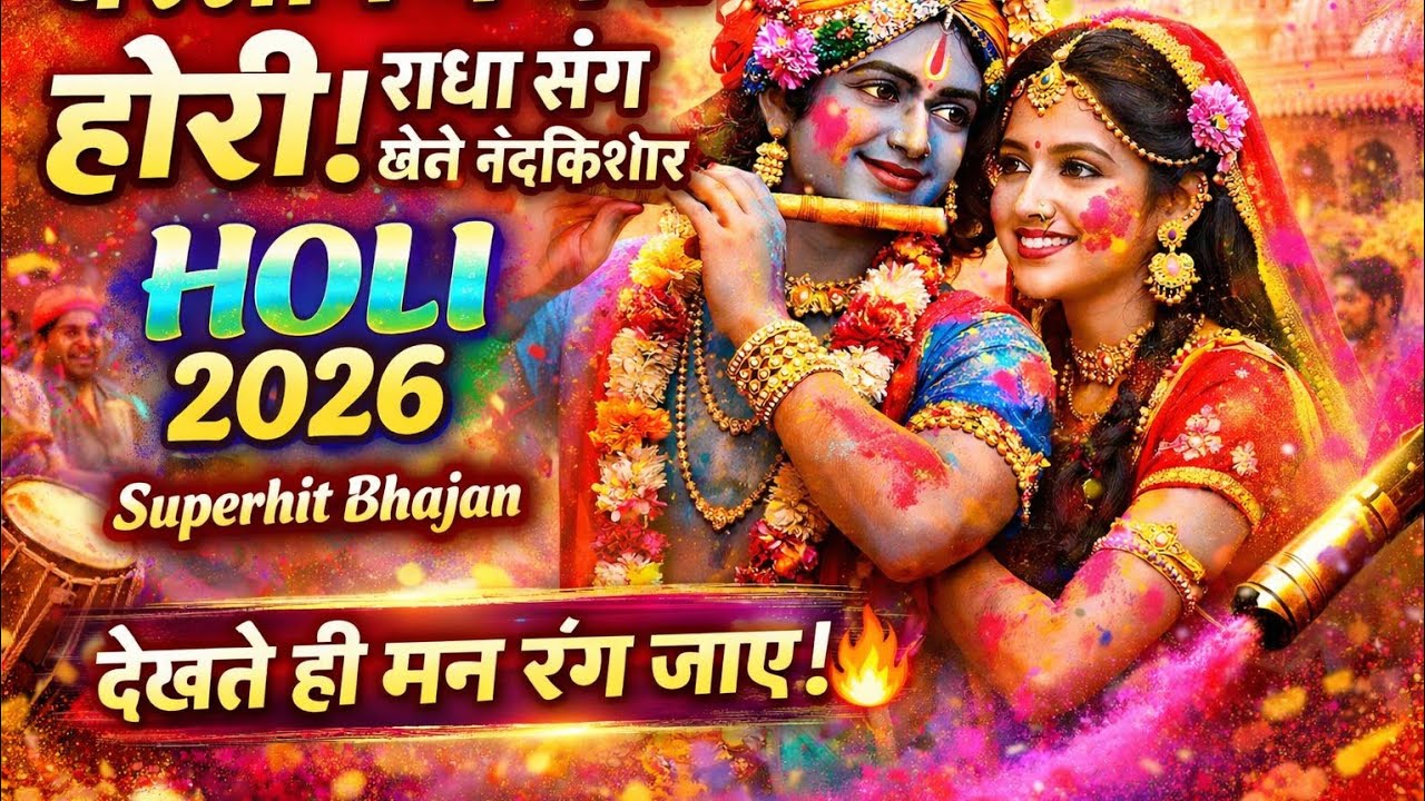 New Holi Bhajan 2026 | बरसाने में आज मची होरी | Latest Radha Krishna Song