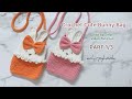 Crochet cute bunny bag sling bag part 13  step by step tutorial   eng sub