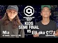 Mia(K’steelo / 泉州水なす隊) vs Eiji aka C☆J(cj&smooth)  KIDS SEMIFINAL② / DANCE ALIVE HERO'S 2017
