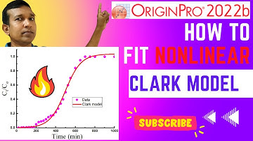 Nonlinear Clark column adsorption model fitting in origin