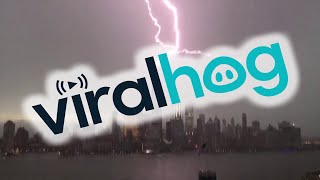 Lightning Strikes the Freedom Tower || ViralHog
