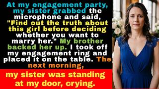 At My Engagement Party, My Sister Exposed a Secret—So I Took Off My Ring! She Begged Me Next Day