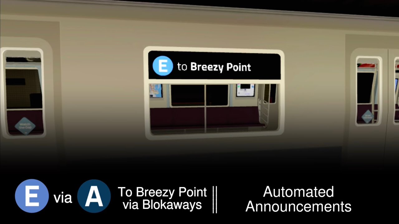 PTA Subway | E Train to Breezy Point Announcements - From Halson Terminal