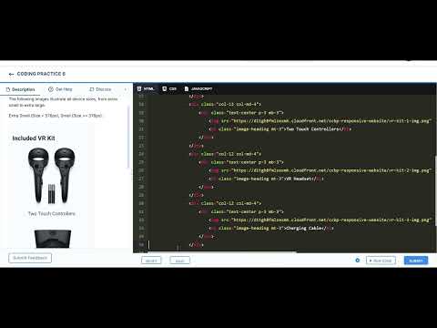 Responsive Web Design | Developing Layouts | Coding Practice-6 | VR Website Kit Section | NxtWave