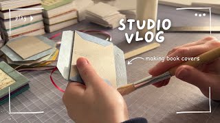 studio vlog ✿ making ribbon tie book covers