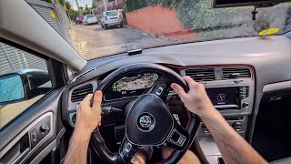 4K Pov Relaxing Driving with the NEW DIGITAL CLUSTER in my Golf 7 1.6TDI | Town driving ASMR