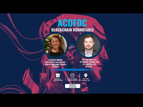 ACOFDC Blockchain Round-table @ the MN State Capitol  | Katherine @StorjLabs  Matthew @SummonLabs