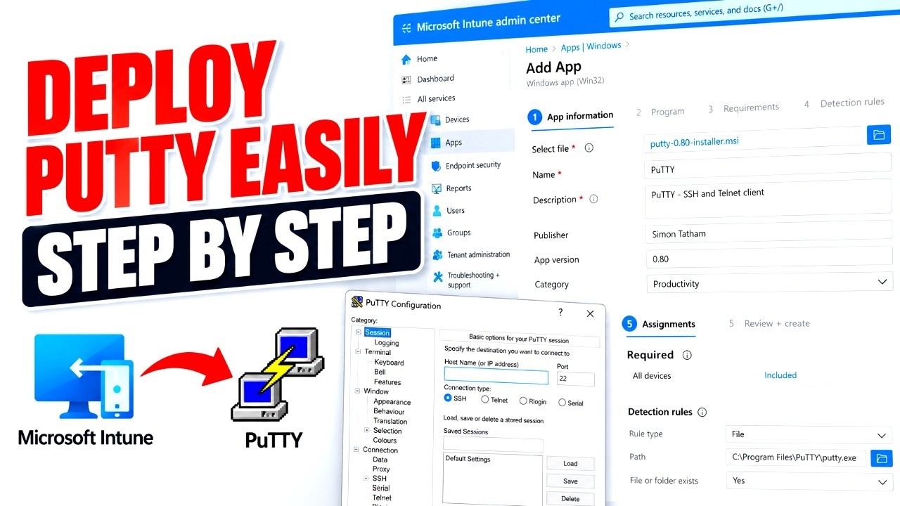Deploy PuTTY Using Microsoft Intune - YouTube