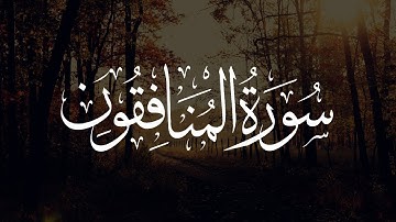 Tarek Mohammad (طارق محمد) | Sourate Al Munafiqun (سورة المنافقون)