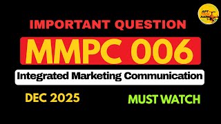 MMPC 006 | Integrated Marketing Communication (IMC) | MBA IGNOU | HINDI