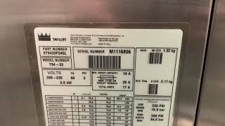 Mix test: Taylor 794 3ph air cooled soft serve ice cream machine M1116806 www.slicesconcession.com Taylor 794 M0042968 3ph Air
