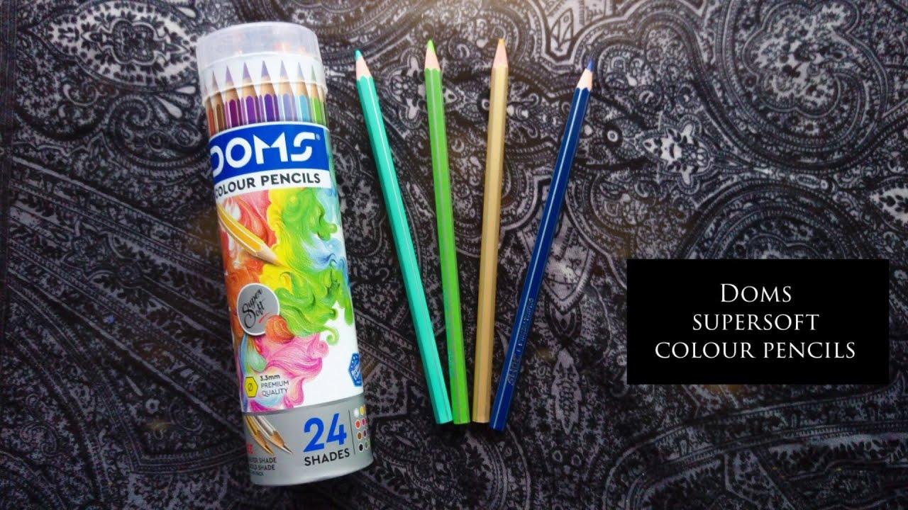 Doms supersoft colour pencils review / fahma art