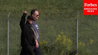 WATCH: Reporter Asks Kamala Harris If She's Ready To Debate Trump During Walk With Doug Emhoff