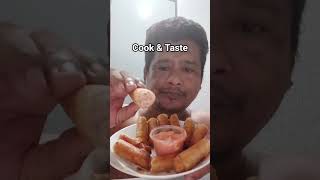 Cordon Bleu wrapped in a wrapper, cook &amp; taste🙂#cooking #eating #viralvideo #fypシ