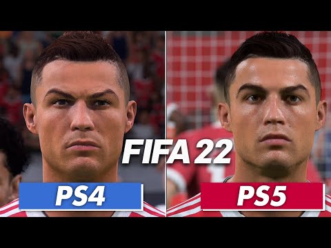FIFA 22 - PS5 vs PS4 | (Face/Graphics/Gameplay/UEFA Celebration) COMPARISON | [4K Next-Gen]