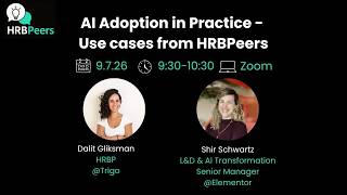 HRBPeers Webinar - AI Adoption in Practice & Use cases from HRBP's HRBPeers Webinar - AI Adoption in Practice & Use cases from HRBP's