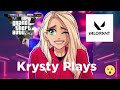 🔴GAMER GIRL | AAJ HOGI ROBBERY !! 😎 GTA V | VALORANT | #Krystyplays #gta5 #valorant