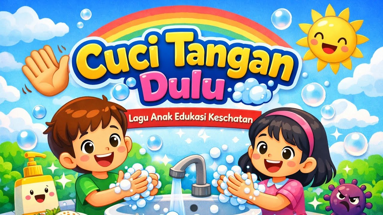 Lagu Anak Cuci Tangan Dulu ✋🫧 | Lagu Edukasi Kesehatan Anak TK & PAUD
