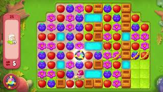 Gardenscapes Level 25 No Boosters Gameplay