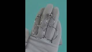 Вечірні срібні сережки на закрутці &quot;Кільця&quot; | #срібло #сережки #earrings