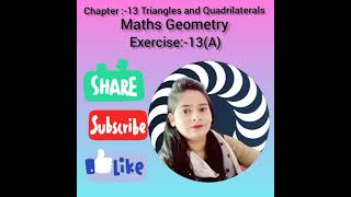 Chapter :-13(Triangles and Quadrilaterals) Exercise:-13(A) Part:-2 Class :-5