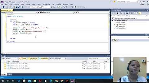 Program Menggunakan Variabel, Tipe Data dan Operator Aritmatika Pada VB.Net